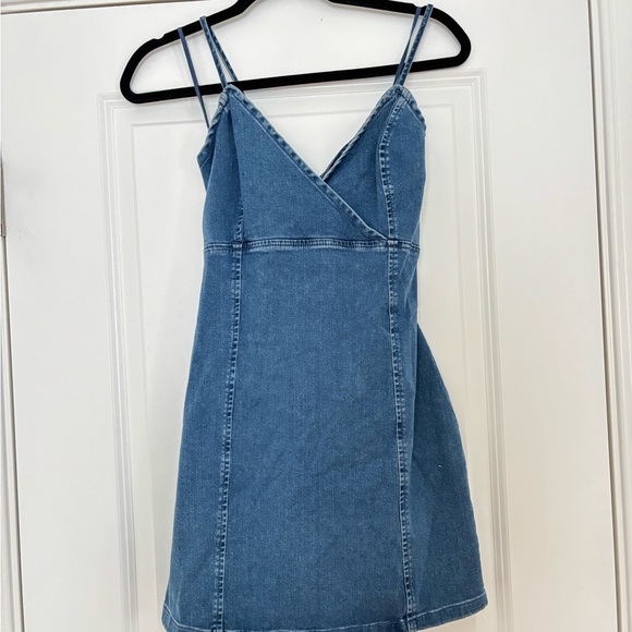 Garage Blue Denim Mini Dress - Picture 5 of 12